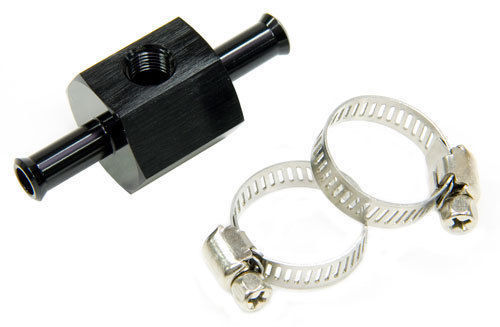 Aeroflow AF138-06BLK 3/8" Barb with 1/8" Port Adapt Black Straight