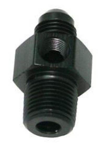 Aeroflow AF139-04-02BLK Male 1/8"NPT to -4AN 1/8" Port Black 1/8" to -4AN 1/8" Port