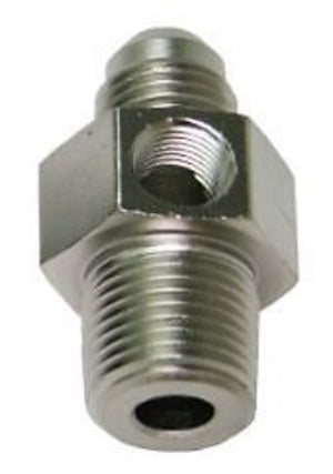 Aeroflow AF139-04-02S Male 1/8"NPT to -4AN 1/8" Port Silver 1/8" to -4AN 1/8" Port