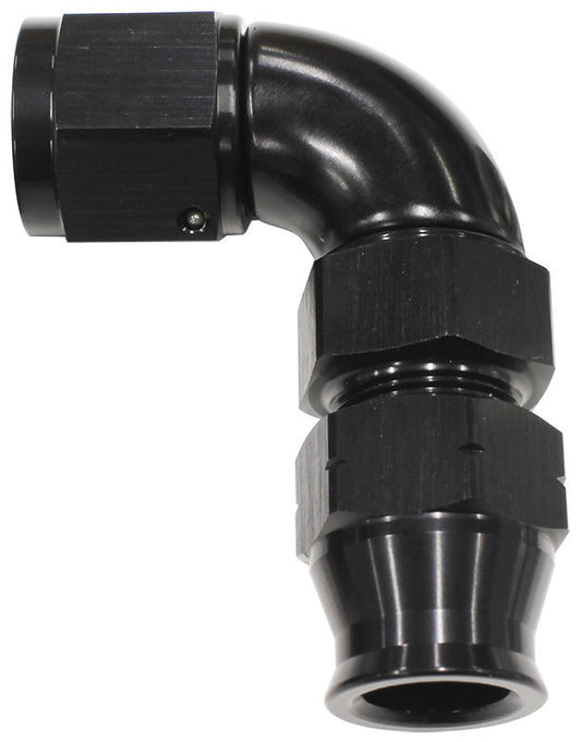 Aeroflow Performance Products AF139-04BLK 1/4" Tube 90 Deg Female -4AN Black Swivel Nut with Olive