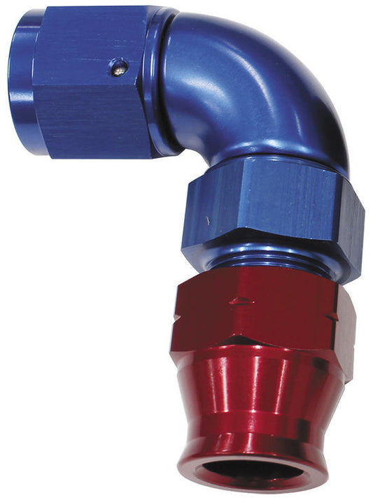 Aeroflow Performance Products AF139-05 5/16" Tube 90 Deg Female -6AN Blue Swivel Nut with Olive