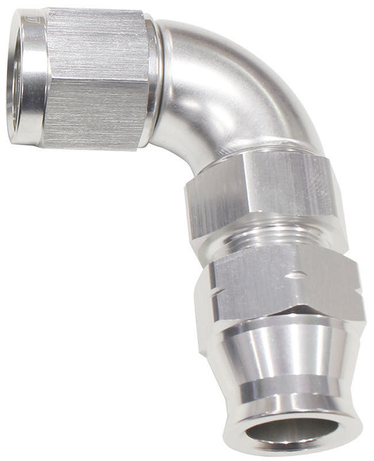 Aeroflow Performance Products AF139-05S 5/16" Tube 90 Deg Female -6AN Silver Swivel Nut with Olive