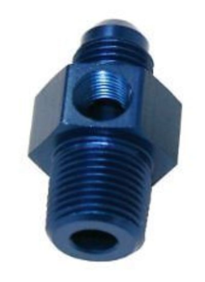 Aeroflow Performance Products AF139-06-02 Male 1/8"NPT to -6AN 1/8" Port Blue 1/8" to -6AN 1/8" Port