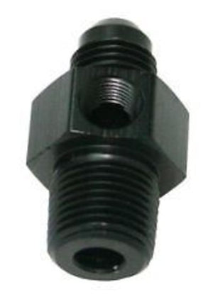 Aeroflow AF139-06-02BLK Male 1/8"NPT to -6AN 1/8" Port Black 1/8" to -6AN 1/8" Port