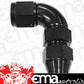 Aeroflow Performance Products AF139-06BLK 3/8" Tube 90 Deg Female -6AN Black Swivel Nut with Olive