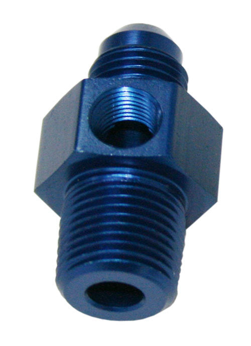 Aeroflow AF139-08-04 Male 1/4"NPT to -8AN 1/8" Port Blue 1/4" to -8AN 1/8" Port