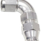 Aeroflow Performance Products AF139-12S 3/4" Tube 90 Deg Female -12AN Silver Swivel Nut with Olive