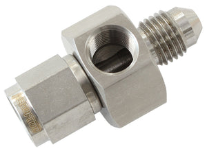 Aeroflow AF140-04-SS Straight Female - Male -4AN Stainless with 1/8" NPT Port