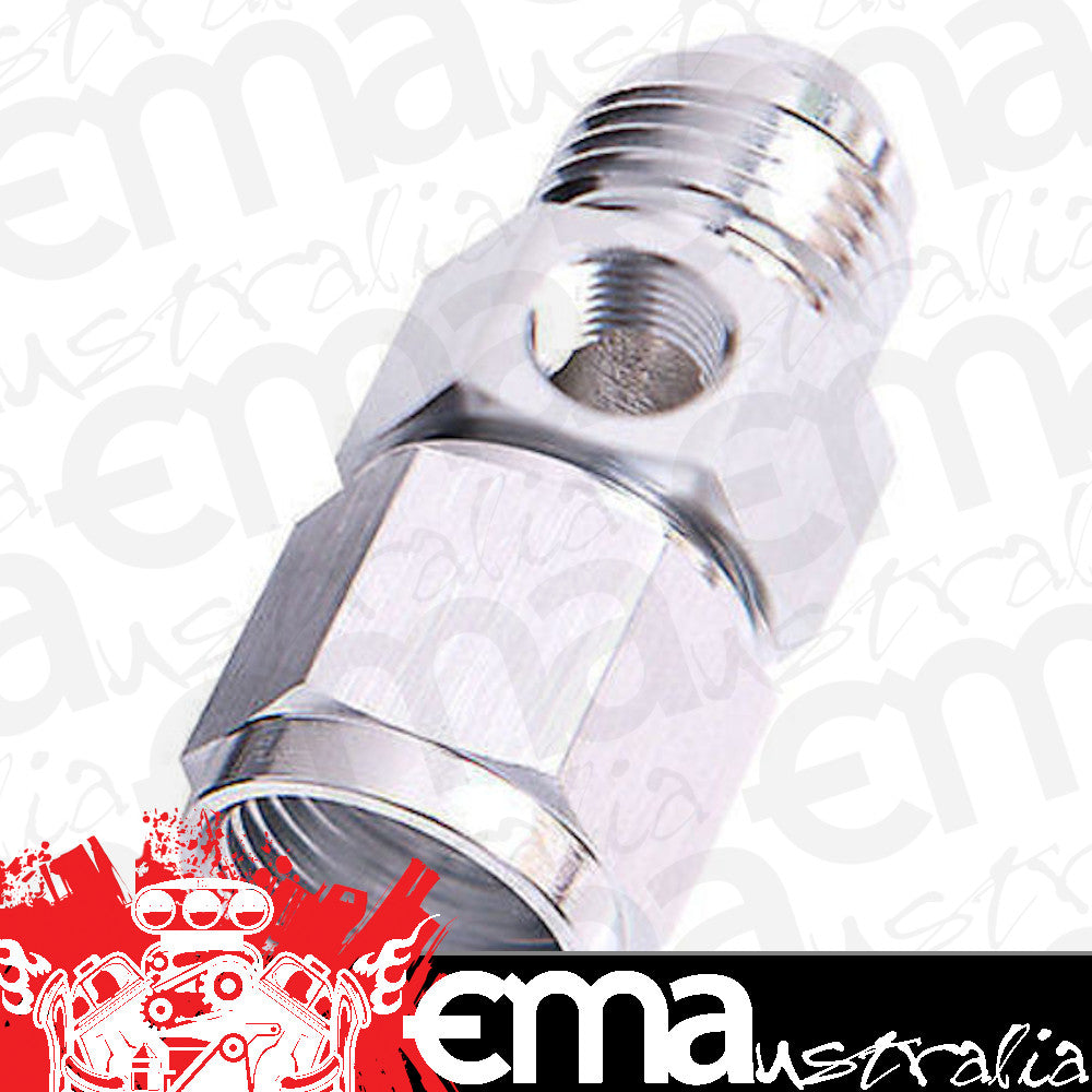 Aeroflow AF140-16S Straight Female - Male -16AN Silver with 1/8" NPT Port