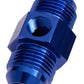 Aeroflow AF141-04 Straight Male - Male -4AN Blue with 1/8" NPT Port