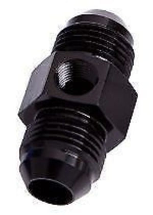 Aeroflow Performance Products AF141-08BLK Straight Male - Male -8AN Black with 1/8" NPT Port