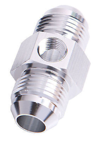Aeroflow AF141-08S Straight Male - Male -8AN Silver with 1/8" NPT Port