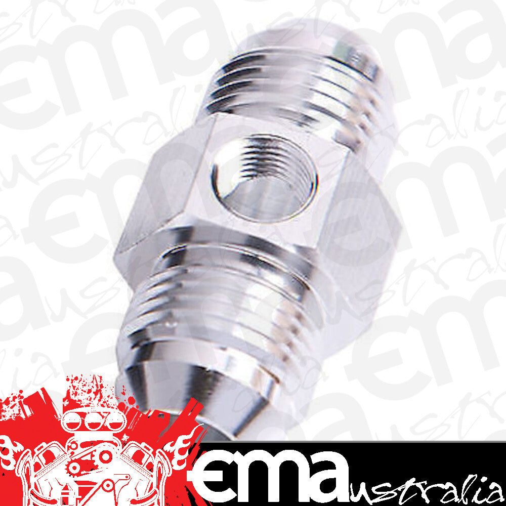 Aeroflow AF141-08S Straight Male - Male -8AN Silver with 1/8" NPT Port