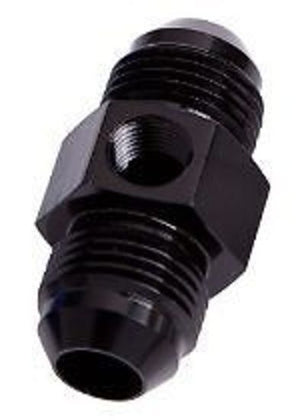 Aeroflow AF141-10BLK Straight Male - Male -10AN Black with 1/8" NPT Port