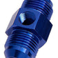 Aeroflow AF141-12 Straight Male - Male -12AN Blue with 1/8" NPT Port