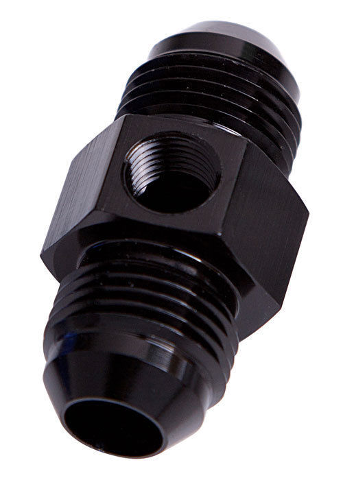 Aeroflow AF141-16BLK Straight Male - Male -16AN Black with 1/8" NPT Port