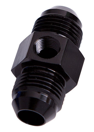 Aeroflow AF141-16BLK Straight Male - Male -16AN Black with 1/8" NPT Port