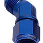 Aeroflow Performance Products AF142-03 45 Deg Female - Male -3AN Blue Swivel Nut