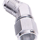 Aeroflow AF142-16S 45 Deg Female - Male -16AN Silver Swivel Nut