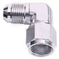 Aeroflow AF143-08S 90 Deg Female - Male -8AN Silver Swivel Nut