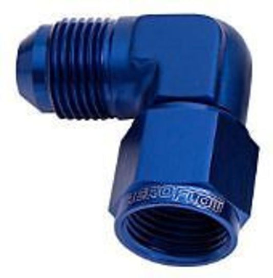 Aeroflow AF143-10 90 Deg Female - Male -10AN Blue Swivel Nut