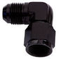 Aeroflow AF143-10BLK 90 Deg Female - Male -10AN Black Swivel Nut