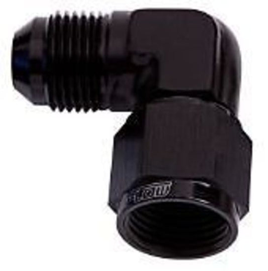 Aeroflow AF143-12BLK 90 Deg Female - Male -12AN Black Swivel Nut