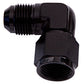 Aeroflow AF143-16BLK 90 Deg Female - Male -16AN Black Swivel Nut