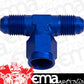 Aeroflow AF144-04 AN Tee -4AN Female Nut Blue Swivel Nut On Side