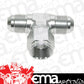 Aeroflow AF144-06S AN Tee -6AN Female Nut Silver Swivel Nut On Side