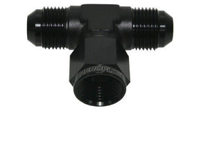 Aeroflow AF144-08BLK AN Tee -8AN Female Nut Black Swivel Nut On Side