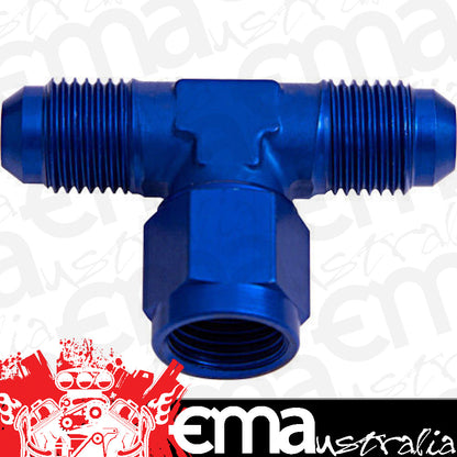 Aeroflow Performance Products AF144-12 AN Tee -12AN Female Nut Blue Swivel Nut On Side
