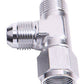 Aeroflow AF145-03S Tee -3AN Female Swivel On Run Silver Swivel Nut