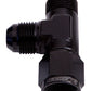 Aeroflow AF145-06BLK Tee -6AN Female Swivel On Run Black Swivel Nut