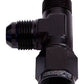 Aeroflow AF145-08BLK Tee -8AN Female Swivel On Run Blue Swivel Nut