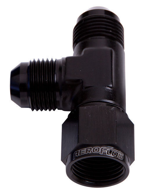 Aeroflow AF145-10BLK Tee -10AN Female Swivel On Runblue Swivel Nut