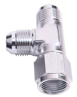 Aeroflow AF145-10S Tee -10AN Female Swivel On Runsilver Swivel Nut