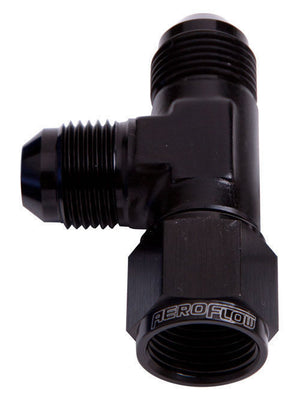 Aeroflow Performance Products AF145-16BLK Tee -16AN Female Swivel On Runblack Swivel Nut