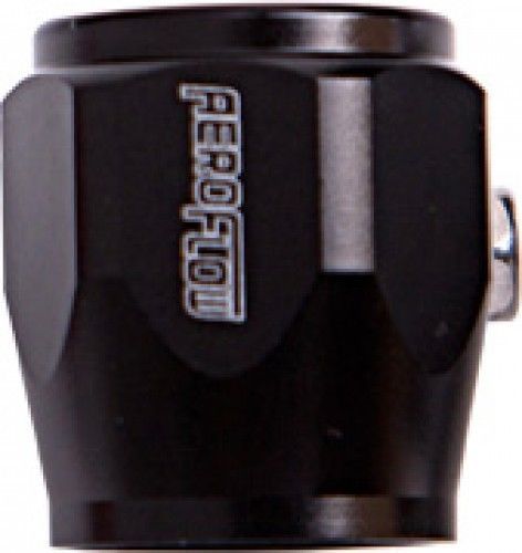 Aeroflow AF150-05BLK Hex Hose Finisher 14.3mm ID Black 9/16" ID Clamp
