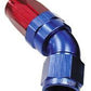 Aeroflow 100 & 450 series braided hose 45 Deg End -06AN Blue Full Flow Taper Style Aeroflow Performance Products AF152-06