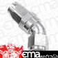 Aeroflow 100 & 450 series braided hose 45 Deg End -08AN Silver Full Flow Taper Style Aeroflow Performance Products AF152-08S