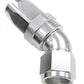 Aeroflow Performance Products AF152-16S 45 Deg Hose End -16AN Silver Full Flow Taper Style