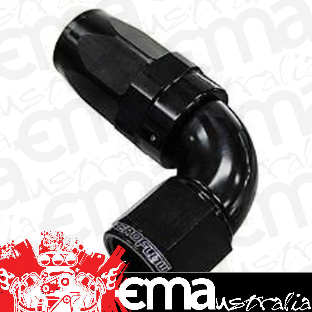 Aeroflow AF153-04BLK 90 Deg Hose End -04AN Black Full Flow Taper Style