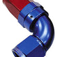 Aeroflow Performance Products AF153-10 90 Deg Hose End -10AN Blue Full Flow Taper Style