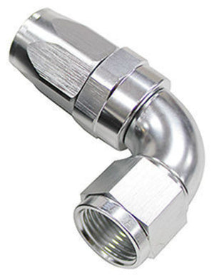 Aeroflow AF153-12S 90 Deg Hose End -12AN Silver Full Flow Taper Style