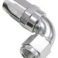 Aeroflow AF153-12S 90 Deg Hose End -12AN Silver Full Flow Taper Style