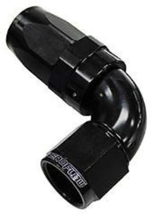 Aeroflow AF153-16BLK 90 Deg Hose End -16AN Black Full Flow Taper Style