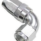 Aeroflow 100 & 450 series braided hose 90 Deg End -16AN Silver Full Flow Taper Style Aeroflow Performance Products AF153-16S