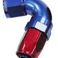Aeroflow 100 & 450 series braided hose 120 Deg End -06AN Blue Full Flow Taper Style Aeroflow Performance Products AF154-06