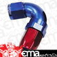 Aeroflow 100 & 450 series braided hose 120 Deg End -06AN Blue Full Flow Taper Style Aeroflow Performance Products AF154-06